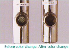 Example of detoxification agent color change
